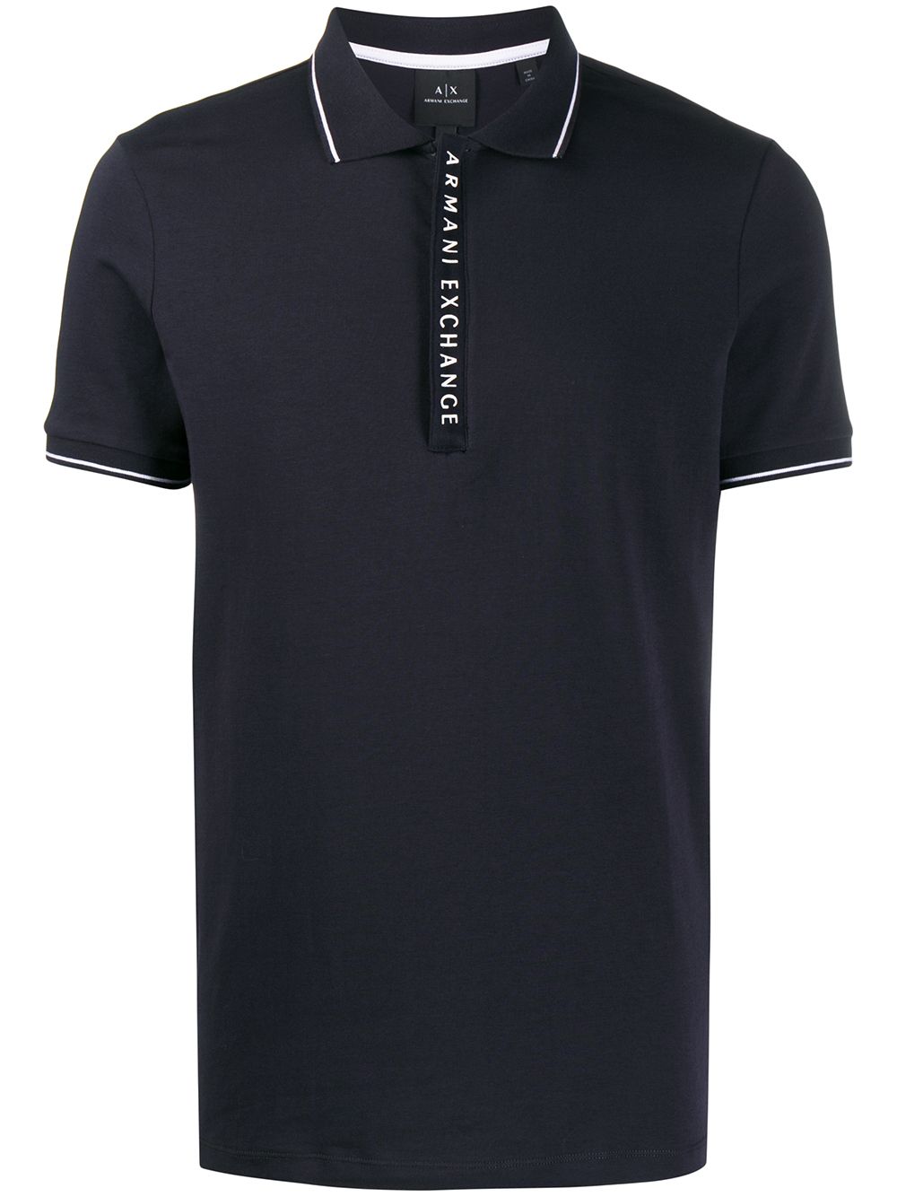 Armani Exchange logo detail polo shirt - Blue von Armani Exchange