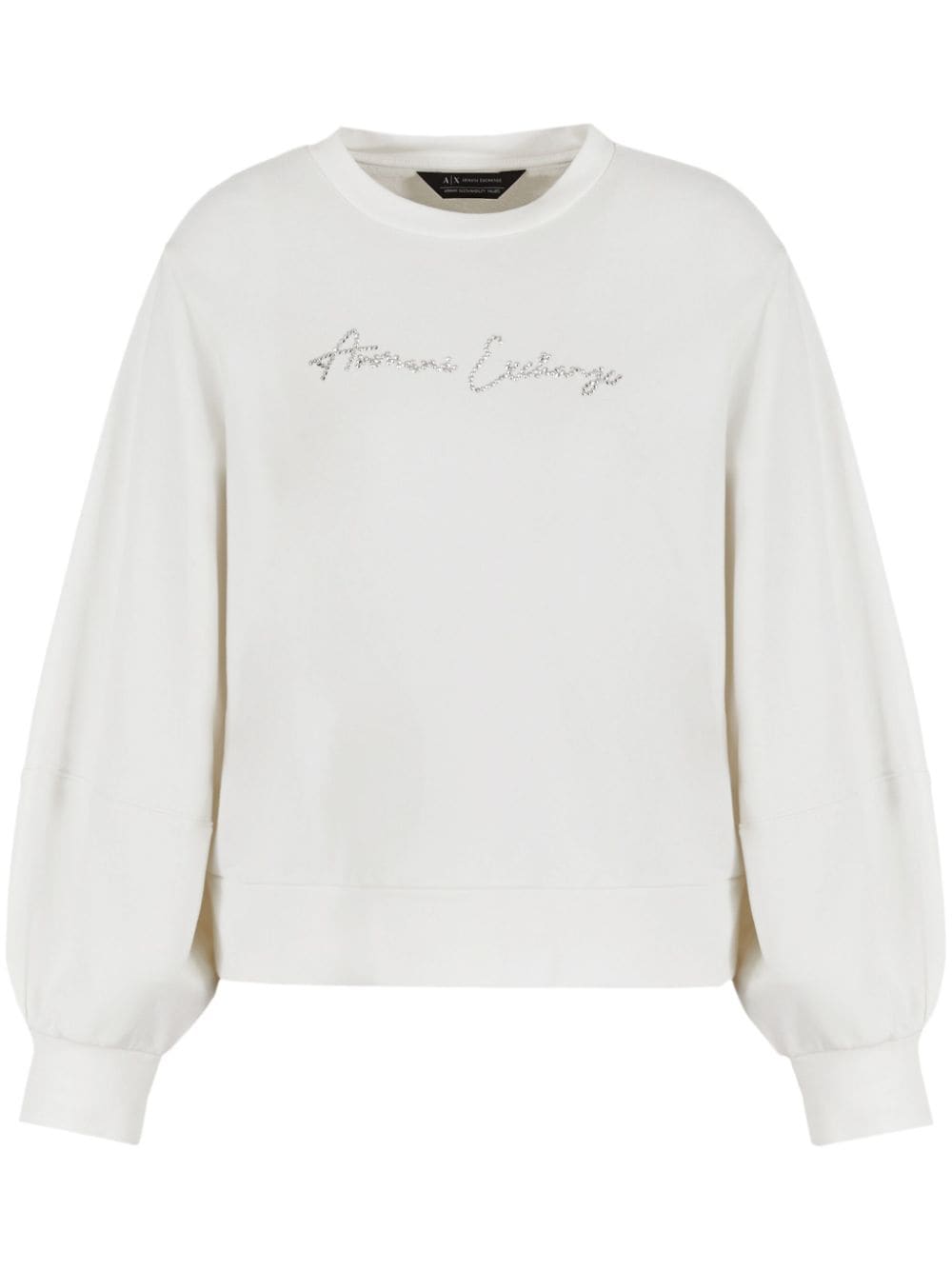 Armani Exchange logo-embellished crew-neck sweatshirt - White von Armani Exchange