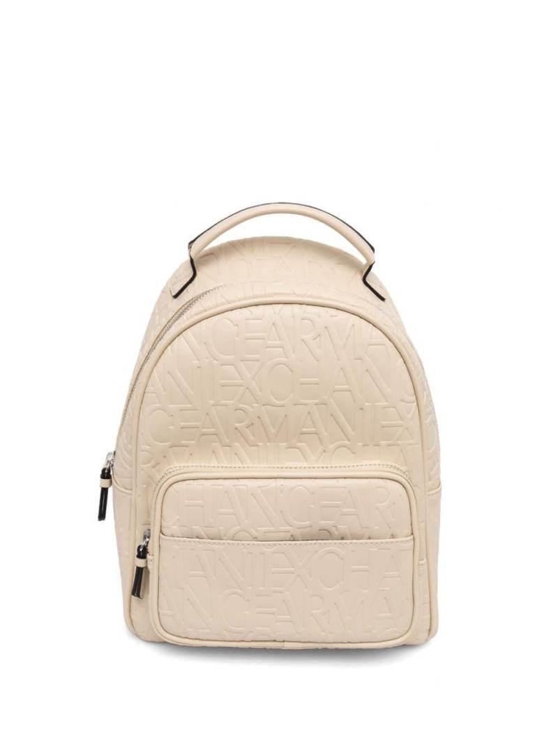 Armani Exchange logo-embossed backpack - Neutrals von Armani Exchange