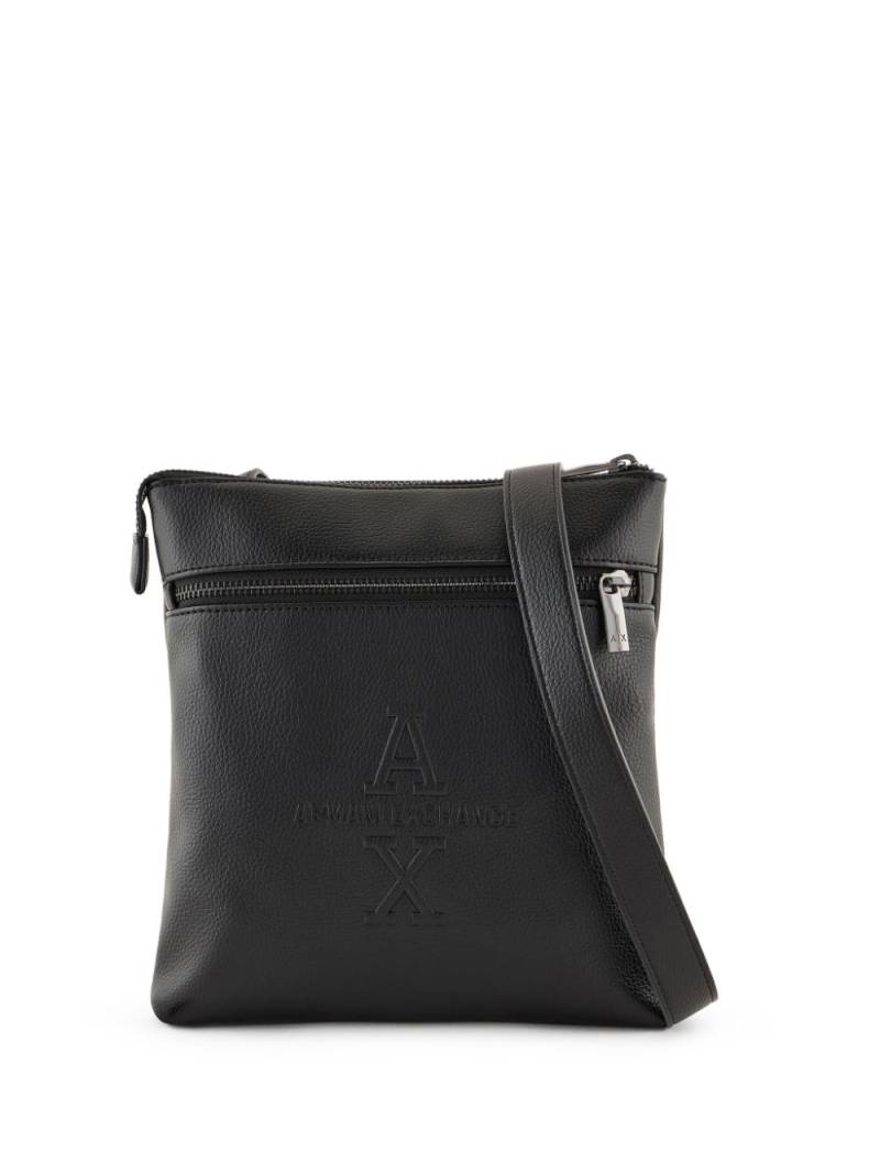 Armani Exchange logo-embossed messenger bag - Black von Armani Exchange