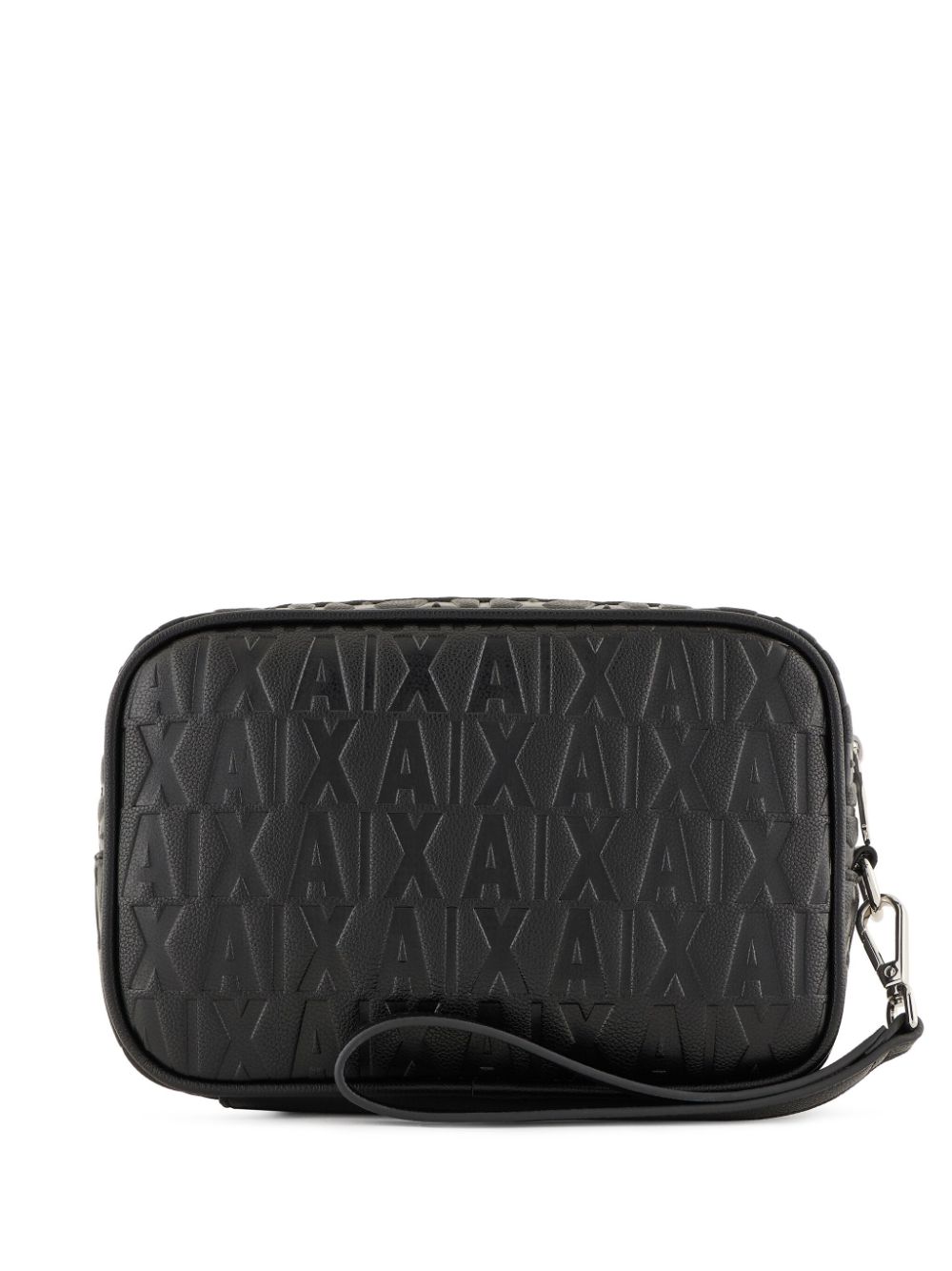 Armani Exchange logo-embossed toiletry bag - Black von Armani Exchange