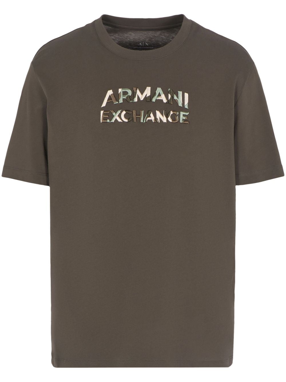 Armani Exchange logo-embroidered T-shirt - Green von Armani Exchange