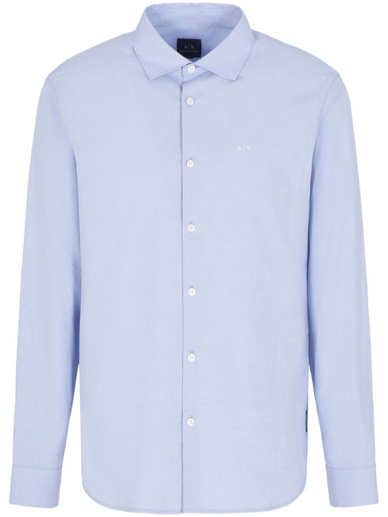 Armani Exchange logo-embroidered shirt - Blue von Armani Exchange