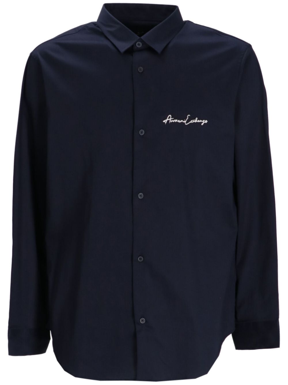 Armani Exchange logo-embroidered shirt - Blue von Armani Exchange