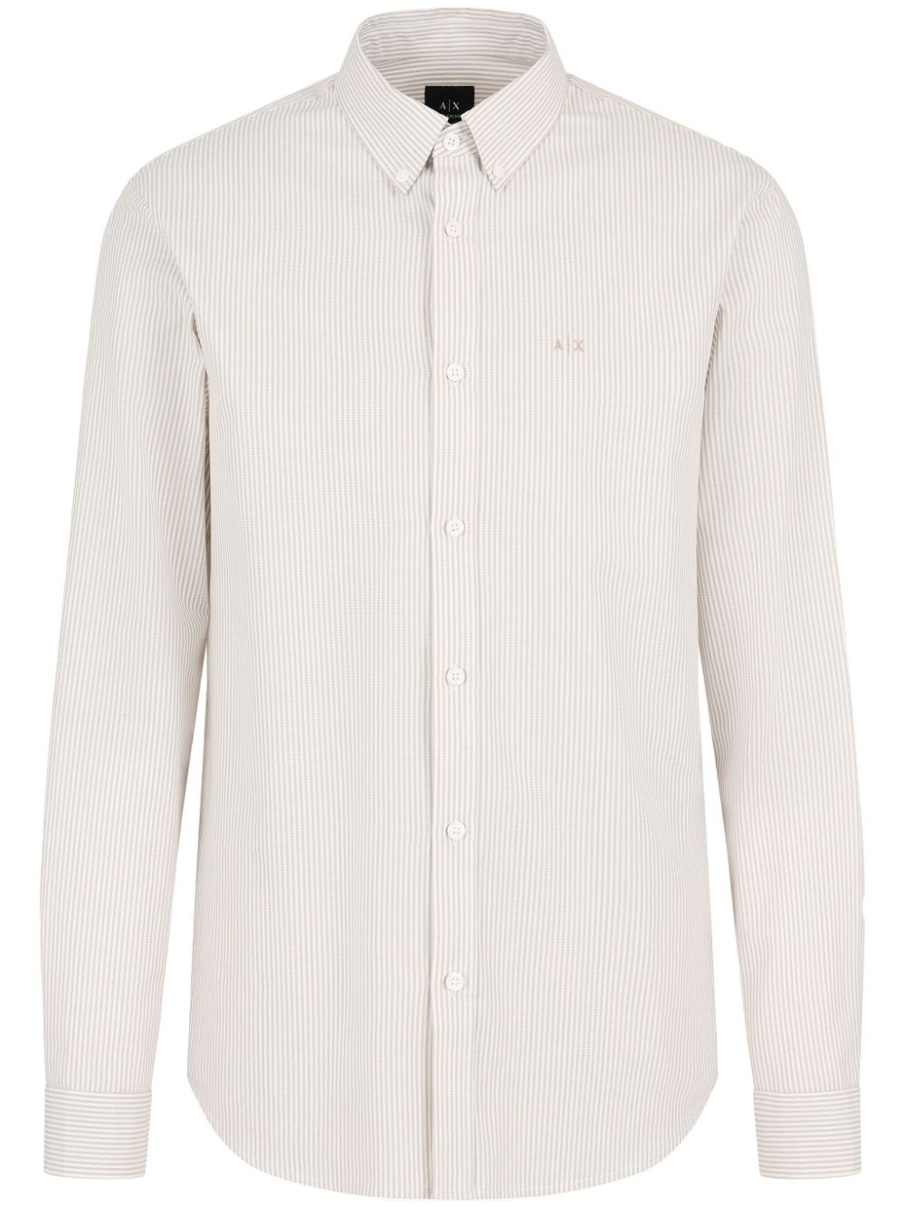 Armani Exchange logo-embroidered shirt - Neutrals von Armani Exchange