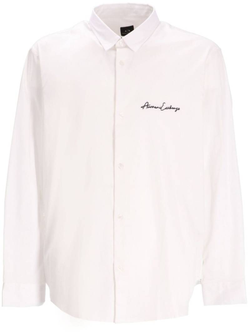 Armani Exchange logo-embroidered shirt - White von Armani Exchange