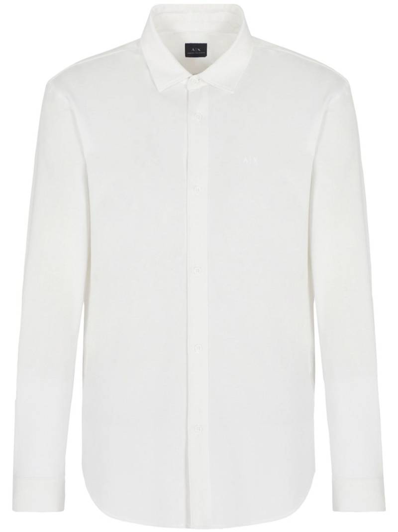 Armani Exchange logo-embroidered shirt - White von Armani Exchange