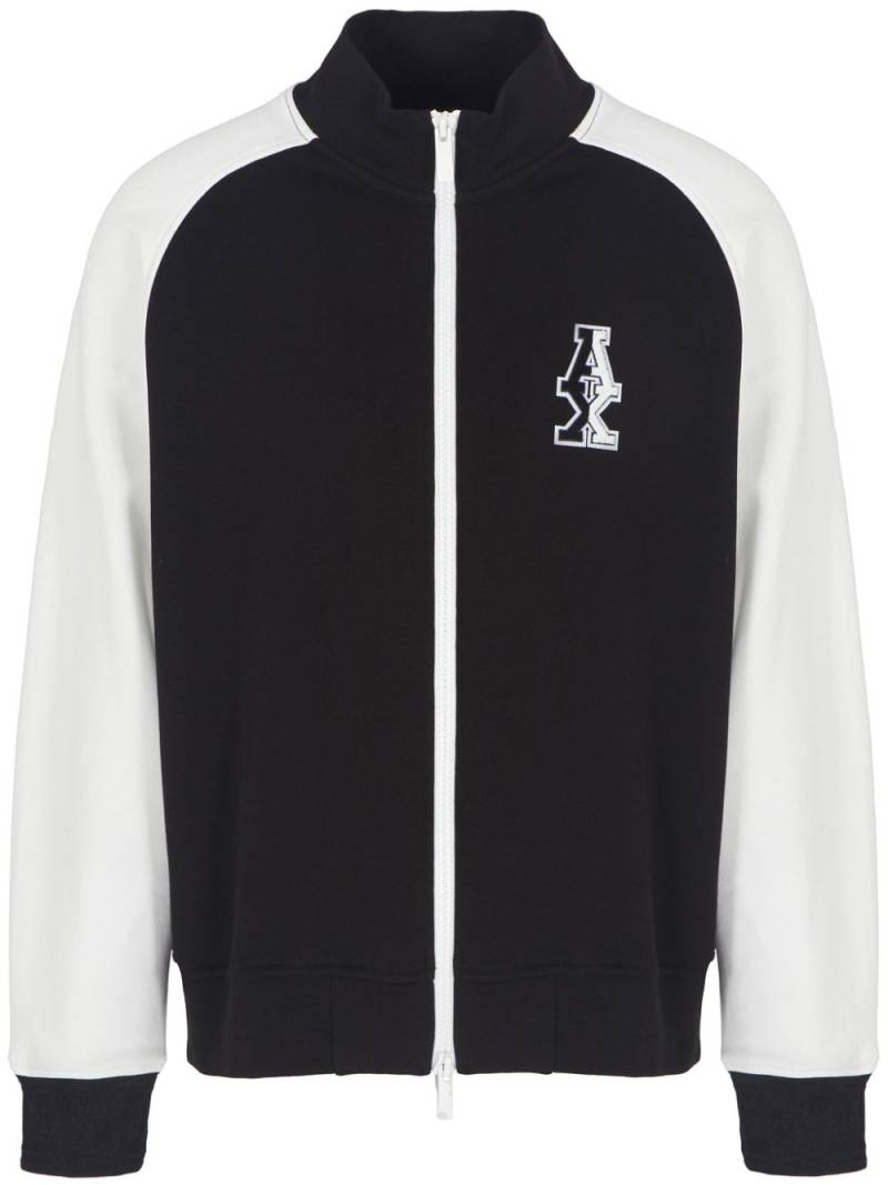 Armani Exchange logo-embroidered sweatshirt - Black von Armani Exchange