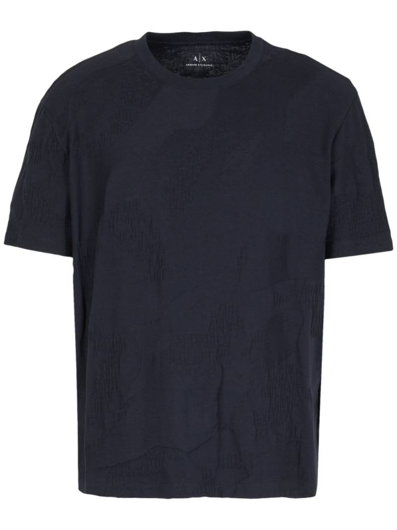 Armani Exchange logo-jacquard cotton T-shirt - Blue von Armani Exchange