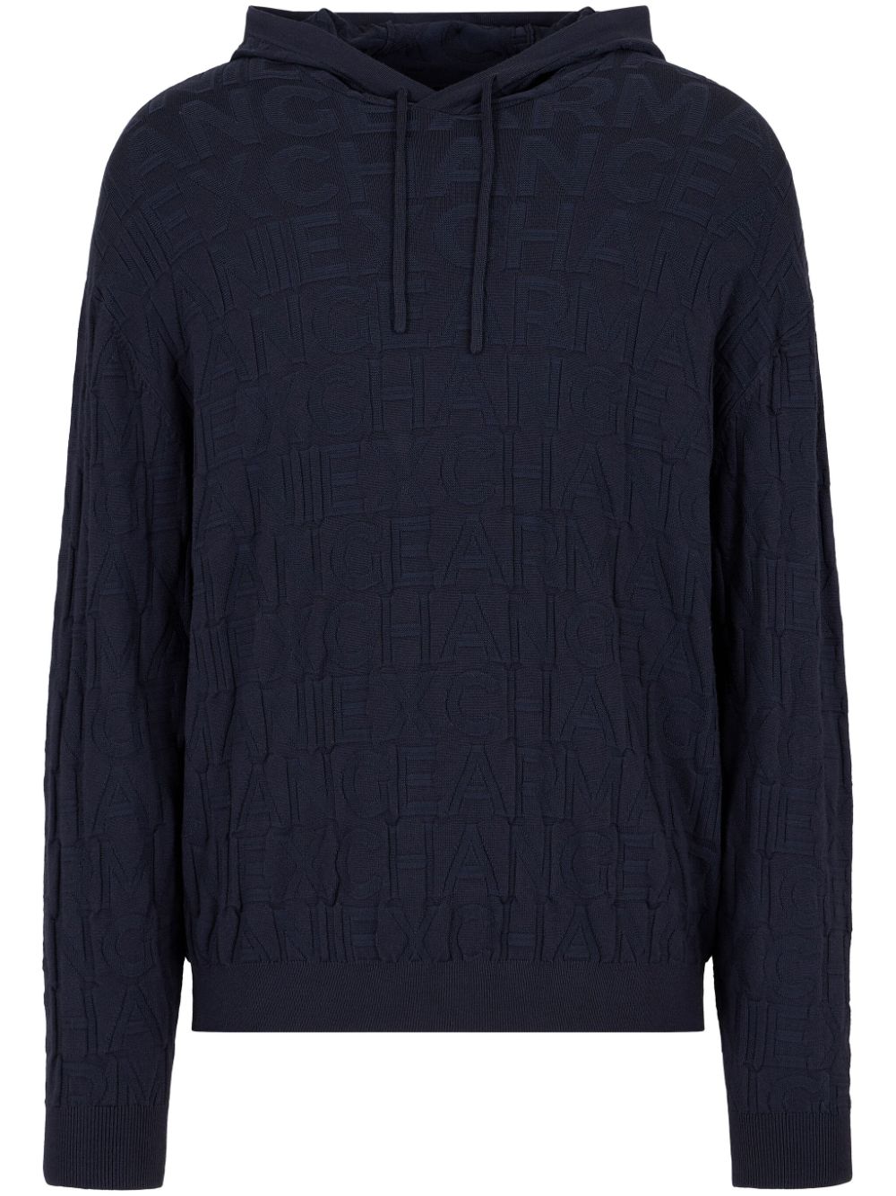 Armani Exchange logo-jacquard hoodie - Blue von Armani Exchange