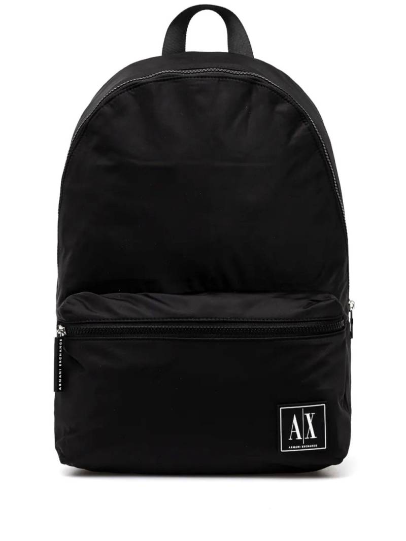 Armani Exchange logo-patch backpack - Black von Armani Exchange