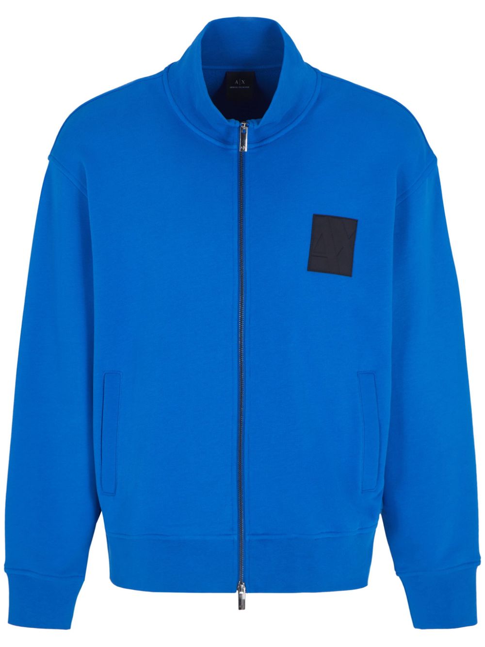 Armani Exchange logo-patch cardigan - Blue von Armani Exchange