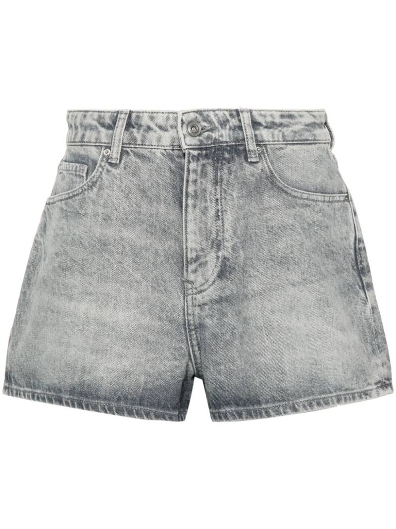 Armani Exchange logo patch denim shorts - Grey von Armani Exchange