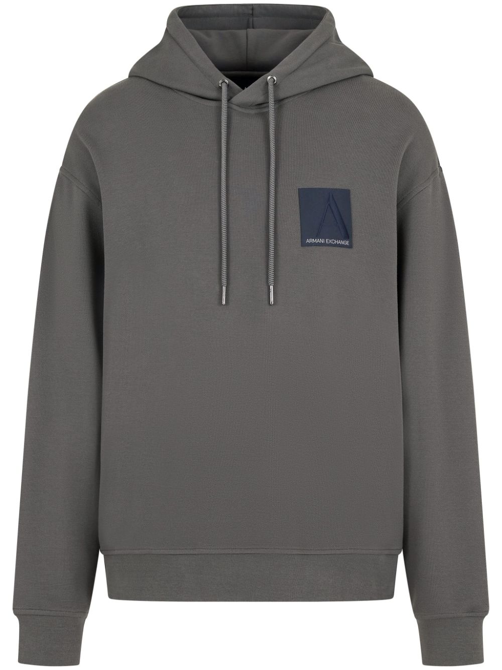 Armani Exchange logo-patch hoodie - Grey von Armani Exchange