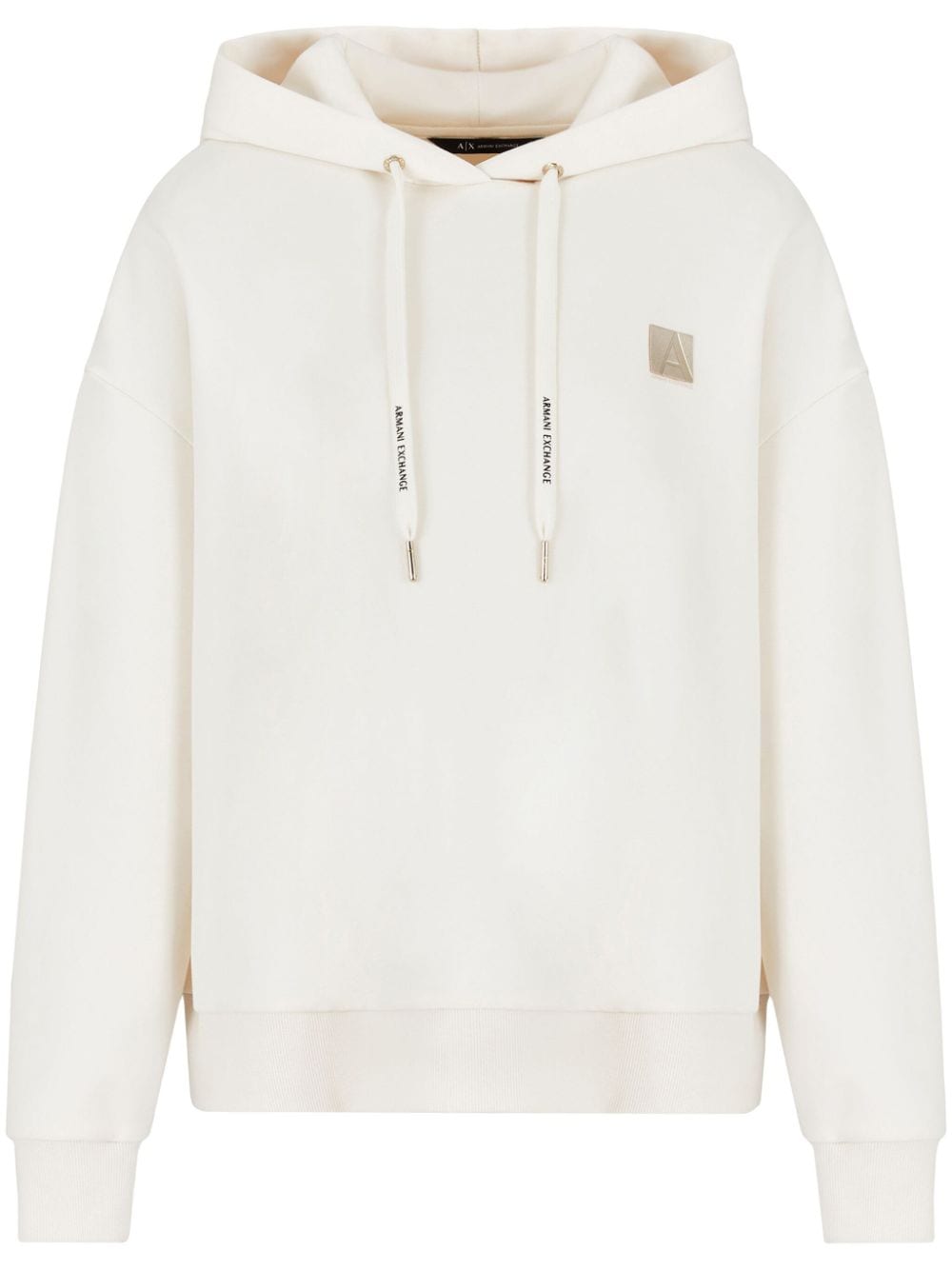 Armani Exchange logo-patch hoodie - White von Armani Exchange