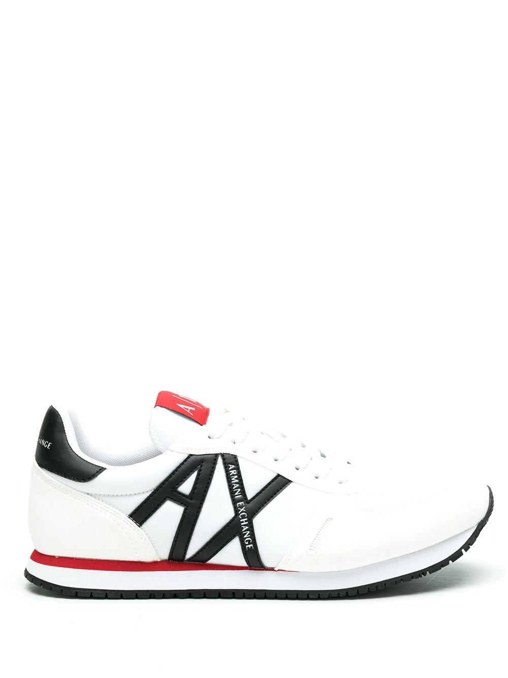 Armani Exchange logo-patch lace-up sneakers - White von Armani Exchange