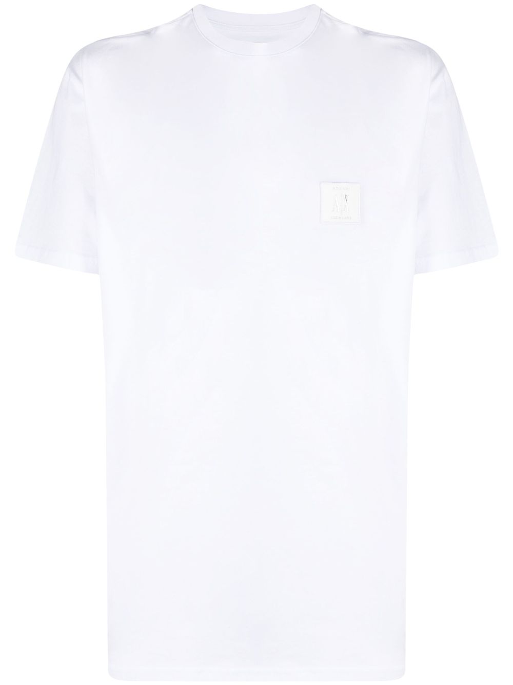 Armani Exchange logo-patch short-sleeve cotton T-shirt - White von Armani Exchange