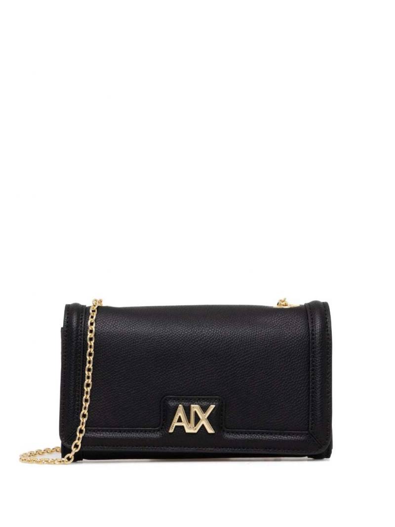 Armani Exchange logo plaque crossbody bag - Black von Armani Exchange