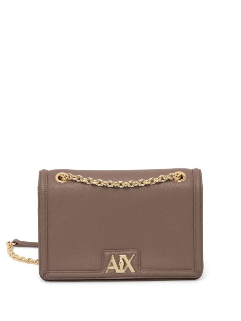 Armani Exchange logo plaque crossbody bag - Neutrals von Armani Exchange