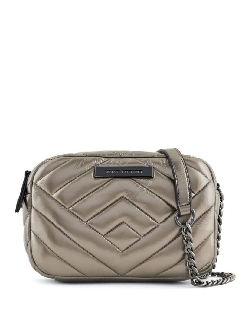 Armani Exchange logo-plaque crossbody bag - Neutrals von Armani Exchange