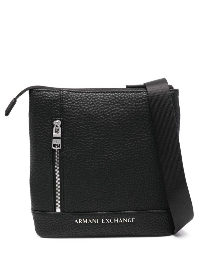 Armani Exchange logo-plaque messanger bag - Black von Armani Exchange