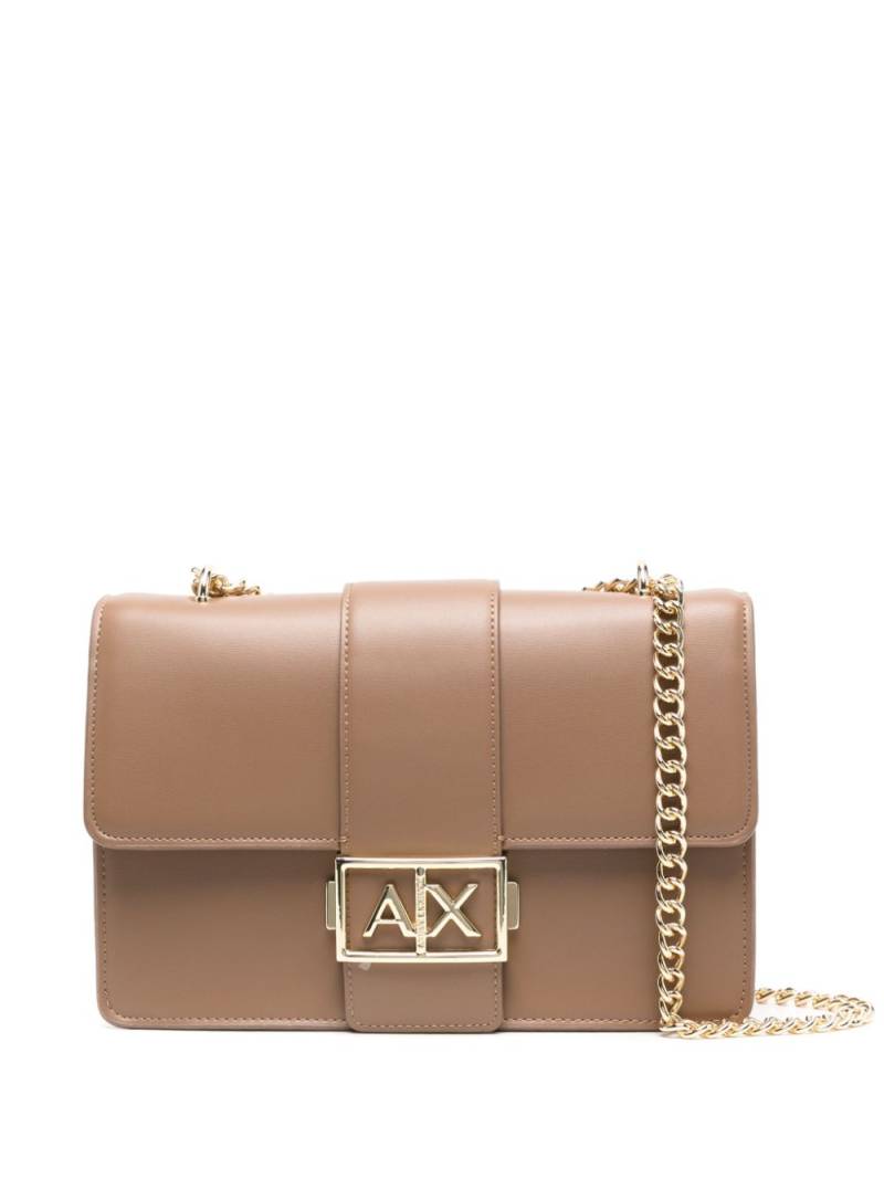 Armani Exchange logo-plaque cross body bag - Brown von Armani Exchange