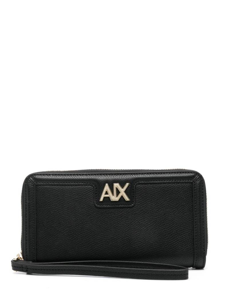 Armani Exchange logo-plaque wallet - Black von Armani Exchange