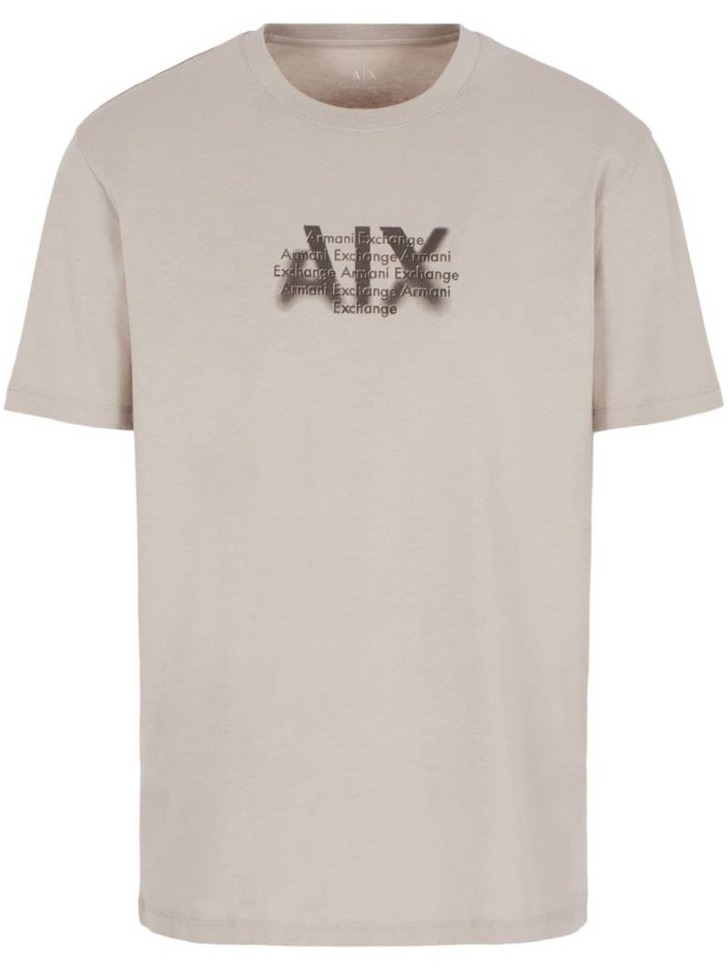 Armani Exchange logo-print T-shirt - Neutrals von Armani Exchange