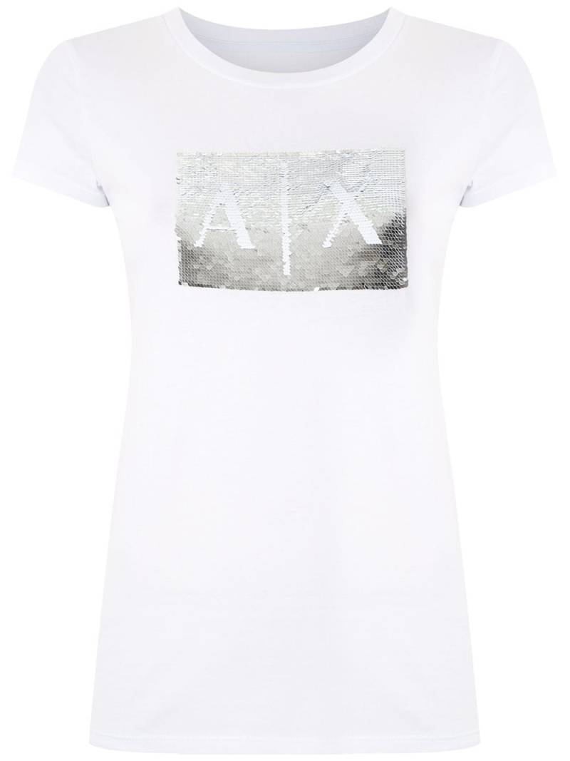 Armani Exchange logo print T-shirt - White von Armani Exchange