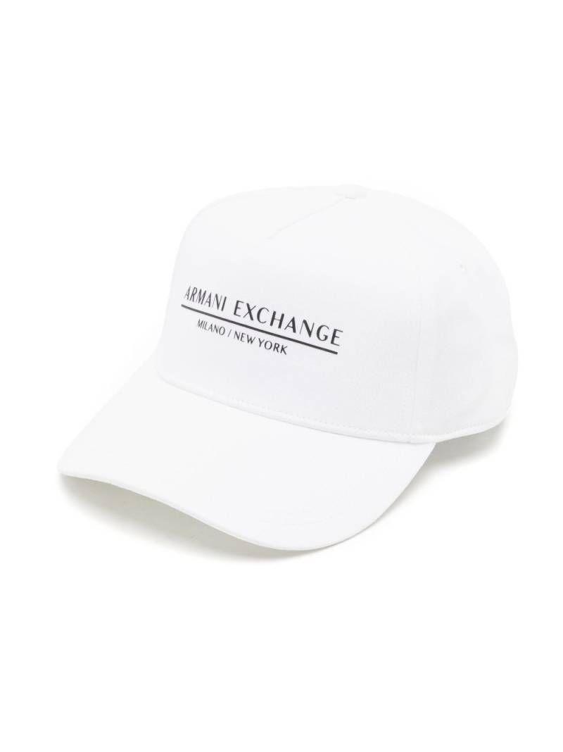 Armani Exchange logo-print baseball cap - White von Armani Exchange