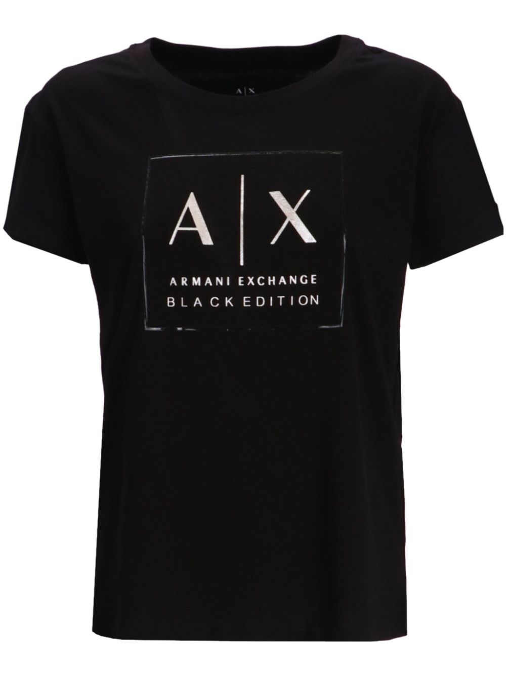 Armani Exchange logo-print cotton T-shirt - Black von Armani Exchange