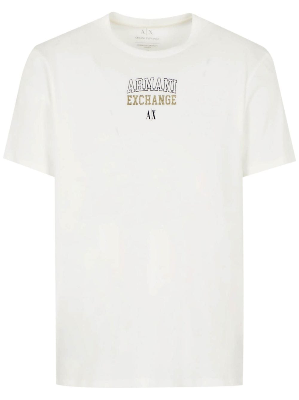 Armani Exchange logo-print cotton T-shirt - Neutrals von Armani Exchange