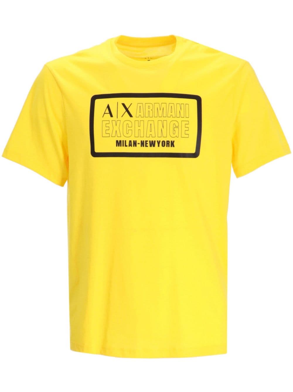 Armani Exchange logo-print cotton T-shirt - Yellow von Armani Exchange