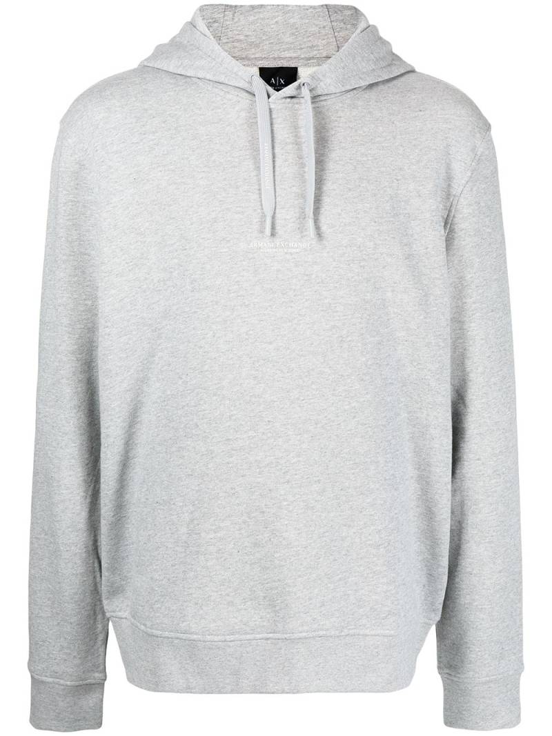 Armani Exchange logo-print cotton hoodie - Grey von Armani Exchange