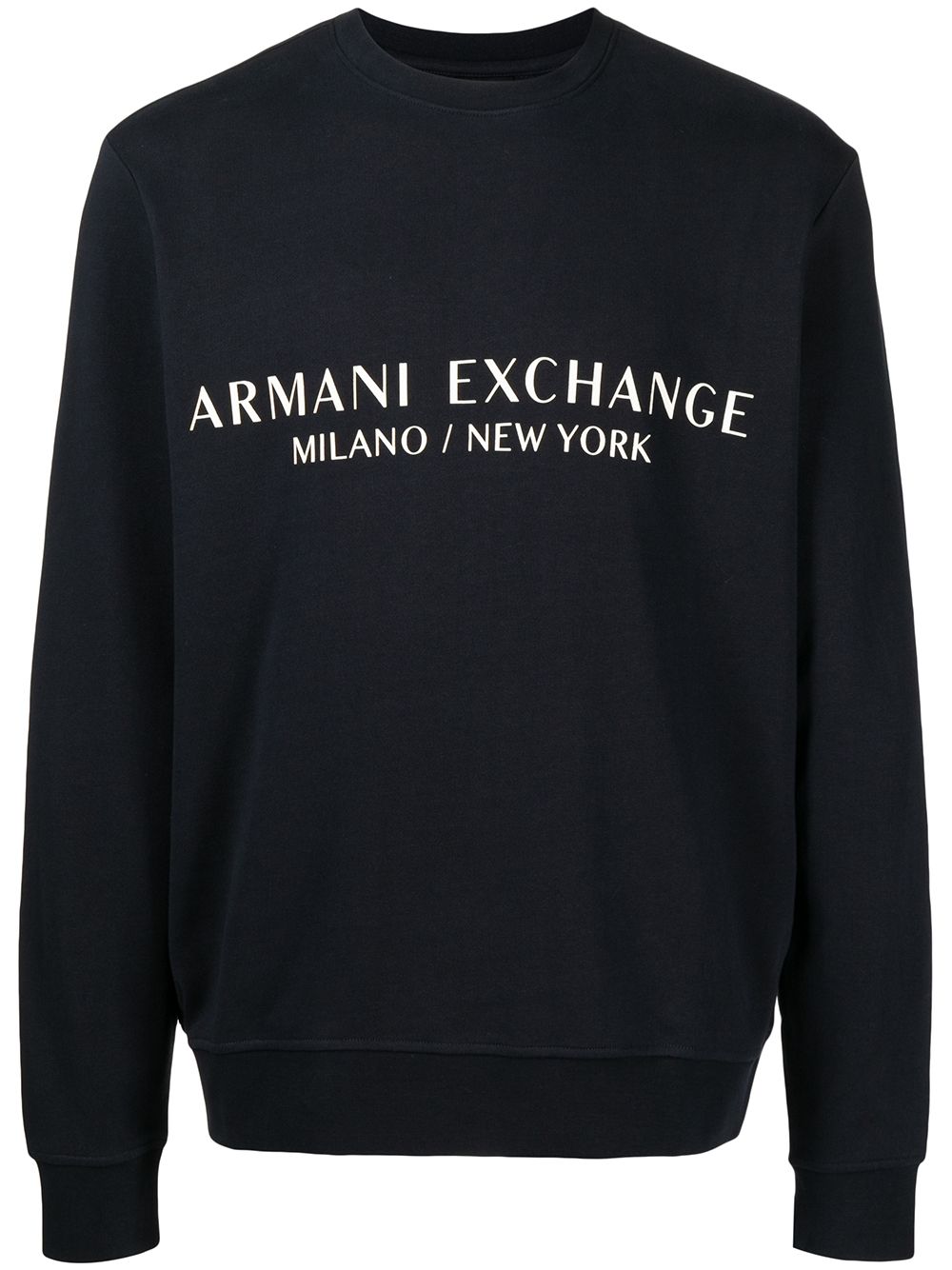 Armani Exchange logo-print cotton sweatshirt - Blue von Armani Exchange