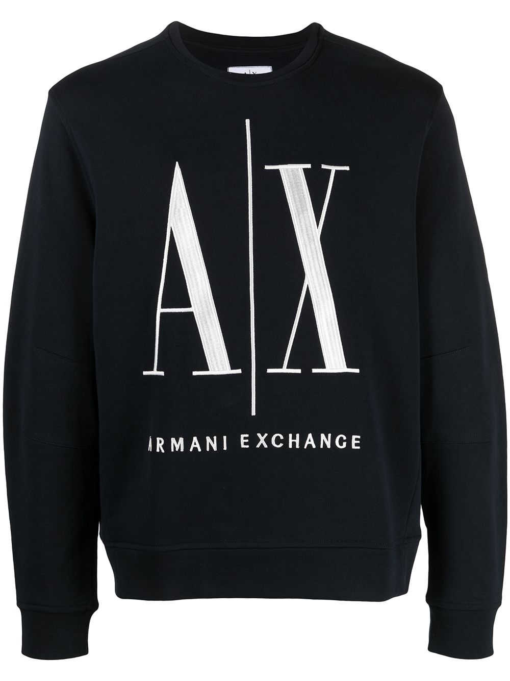 Armani Exchange logo-print crew-neck sweatshirt - Blue von Armani Exchange