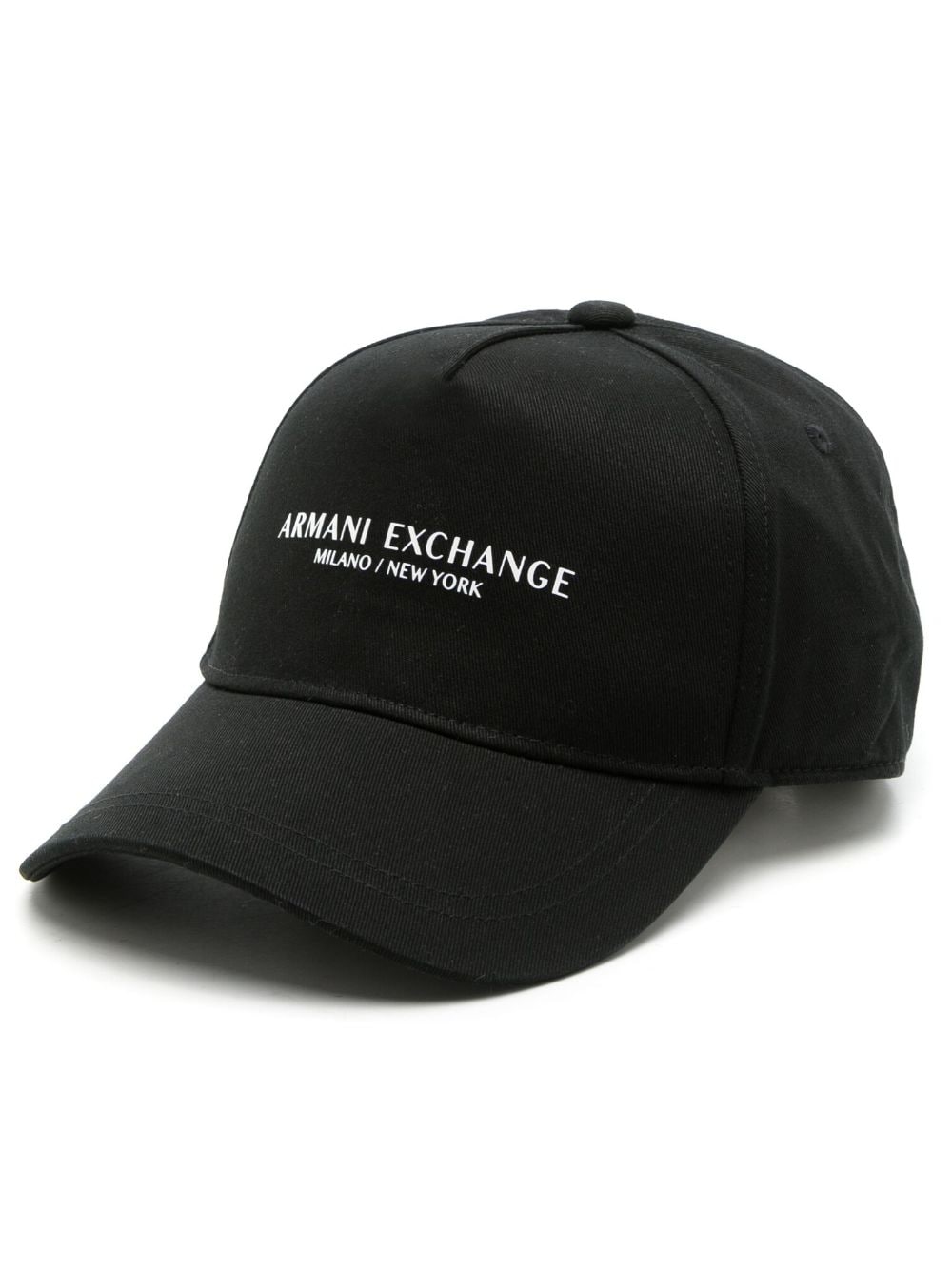 Armani Exchange logo-print curved-peak cap - Black von Armani Exchange