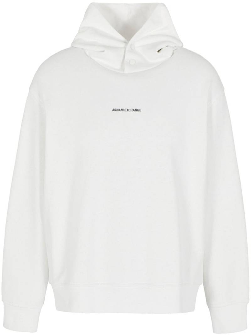 Armani Exchange logo-print hoodie - White von Armani Exchange