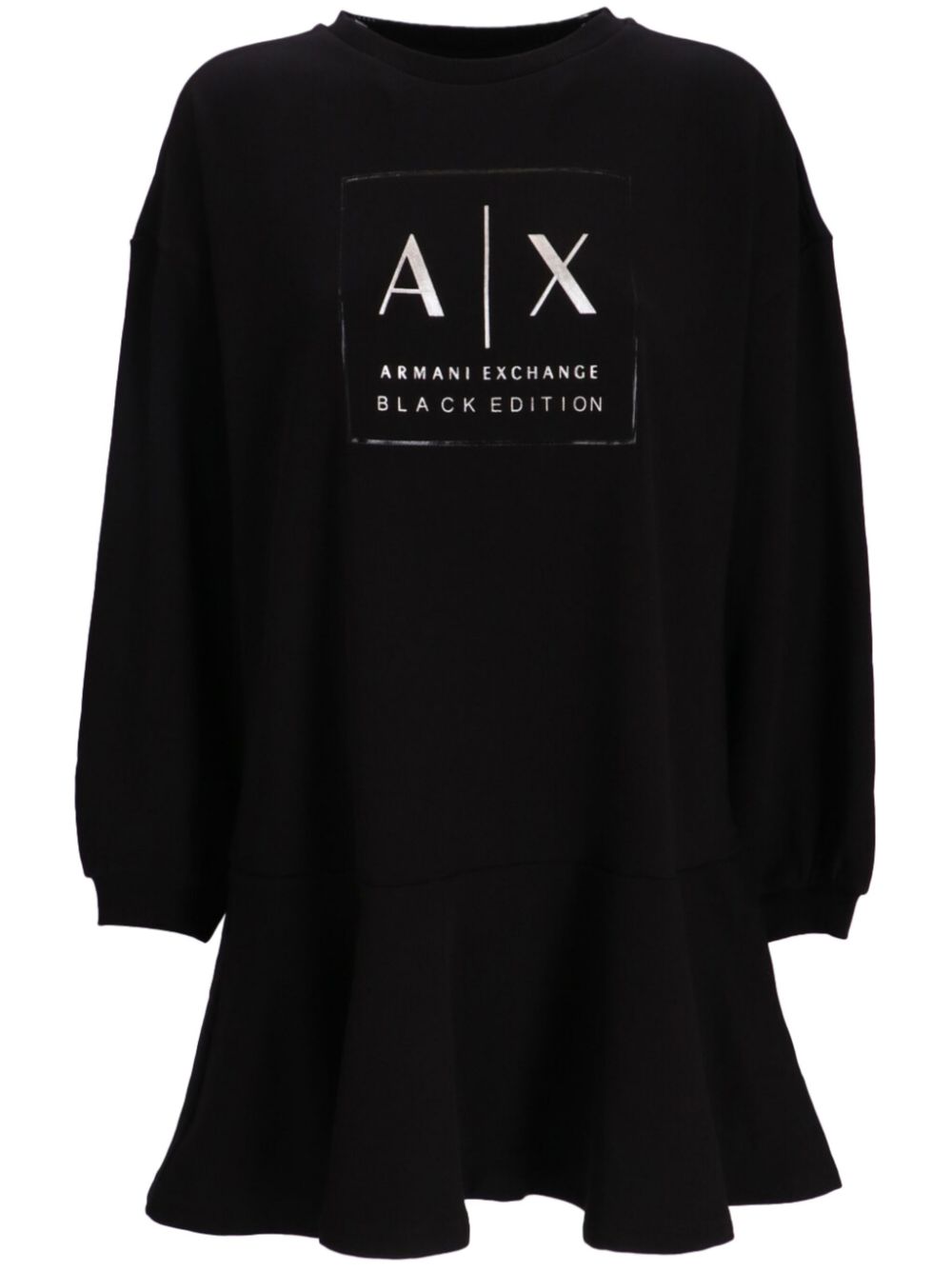 Armani Exchange logo-print jersey dress - Black von Armani Exchange