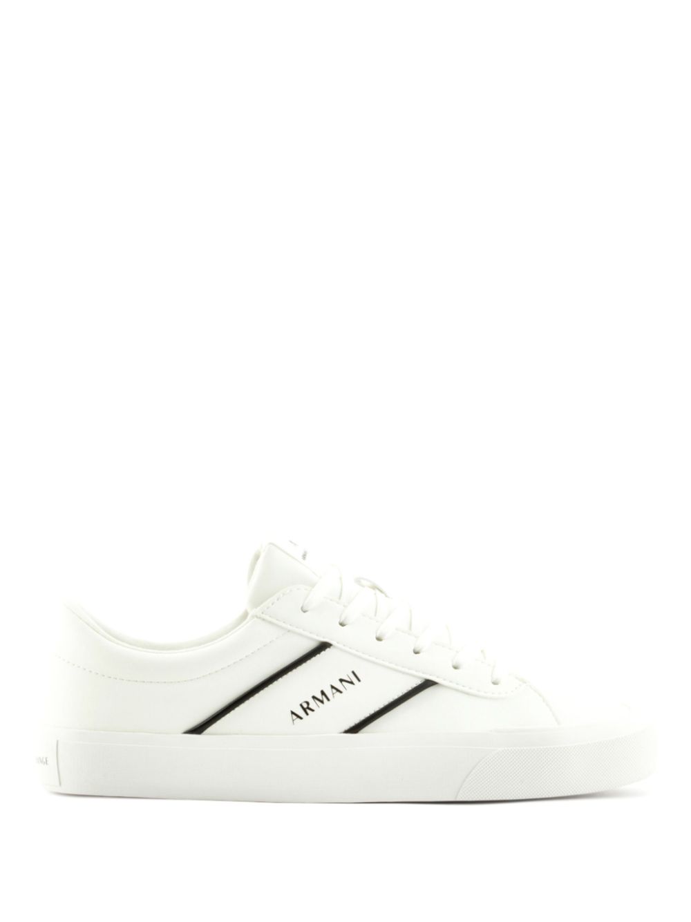 Armani Exchange logo-print lace-up sneakers - White von Armani Exchange