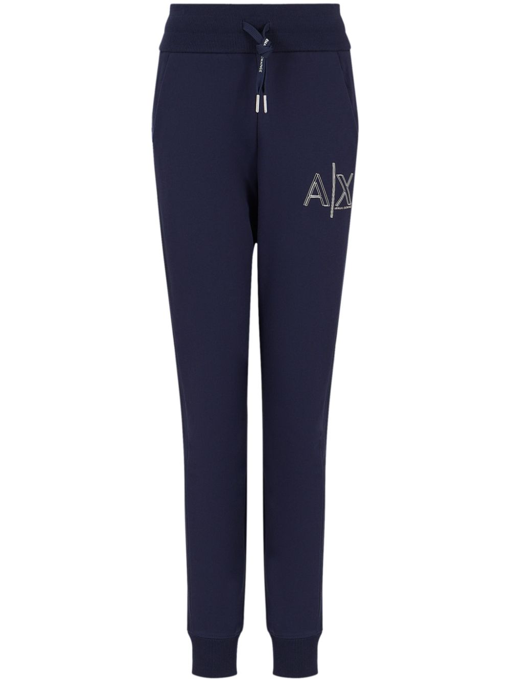 Armani Exchange logo-print skinny track pants - Blue von Armani Exchange