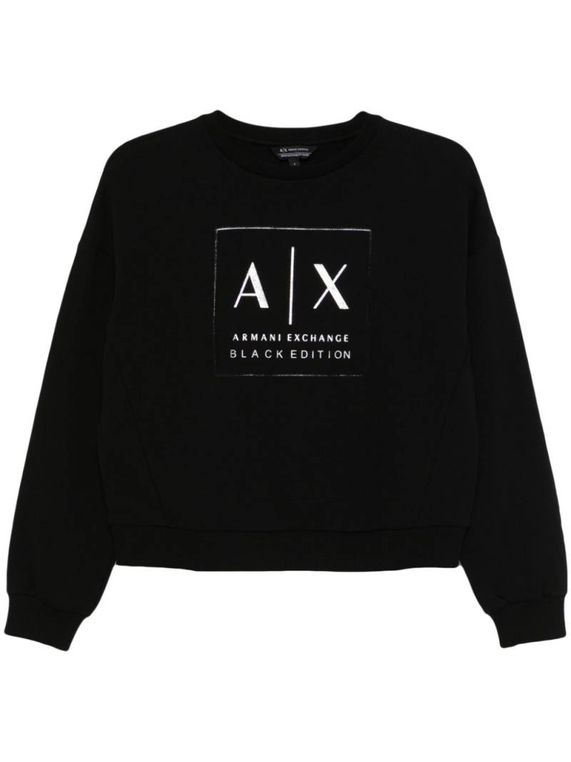 Armani Exchange logo-print sweatshirt - Black von Armani Exchange