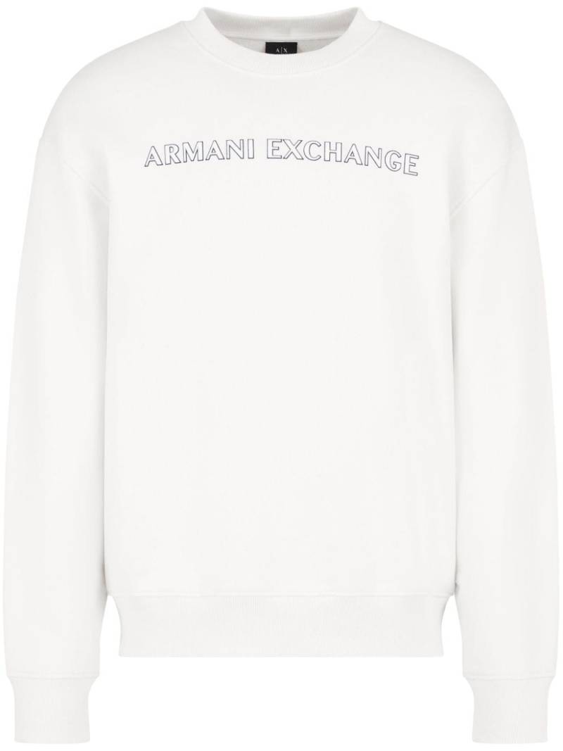 Armani Exchange logo-print sweatshirt - White von Armani Exchange