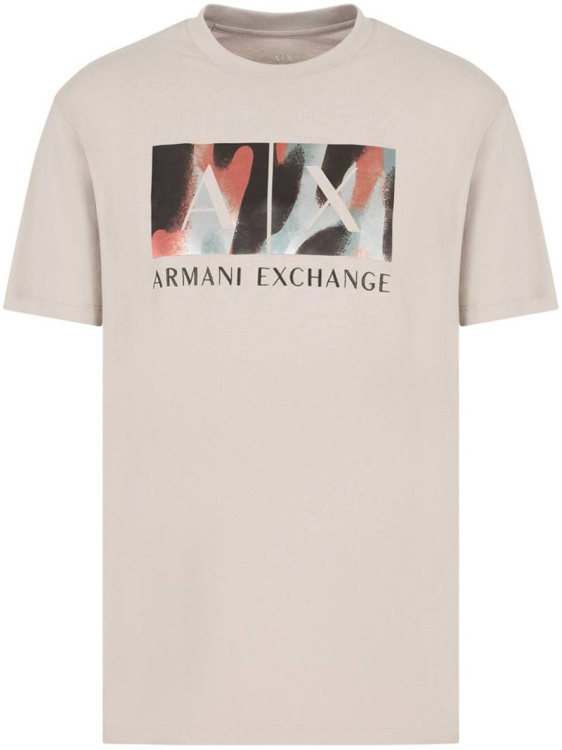 Armani Exchange logo-print t-shirt - Neutrals von Armani Exchange