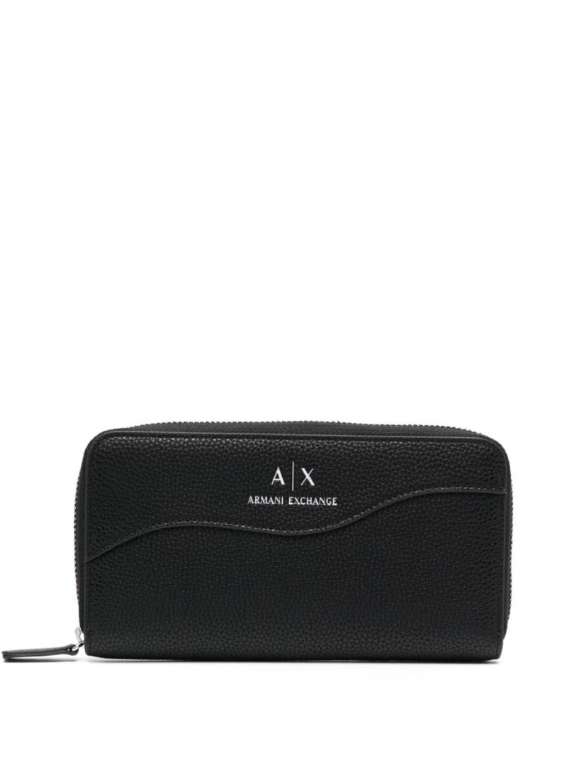 Armani Exchange logo-print zip-fastening wallet - Black von Armani Exchange