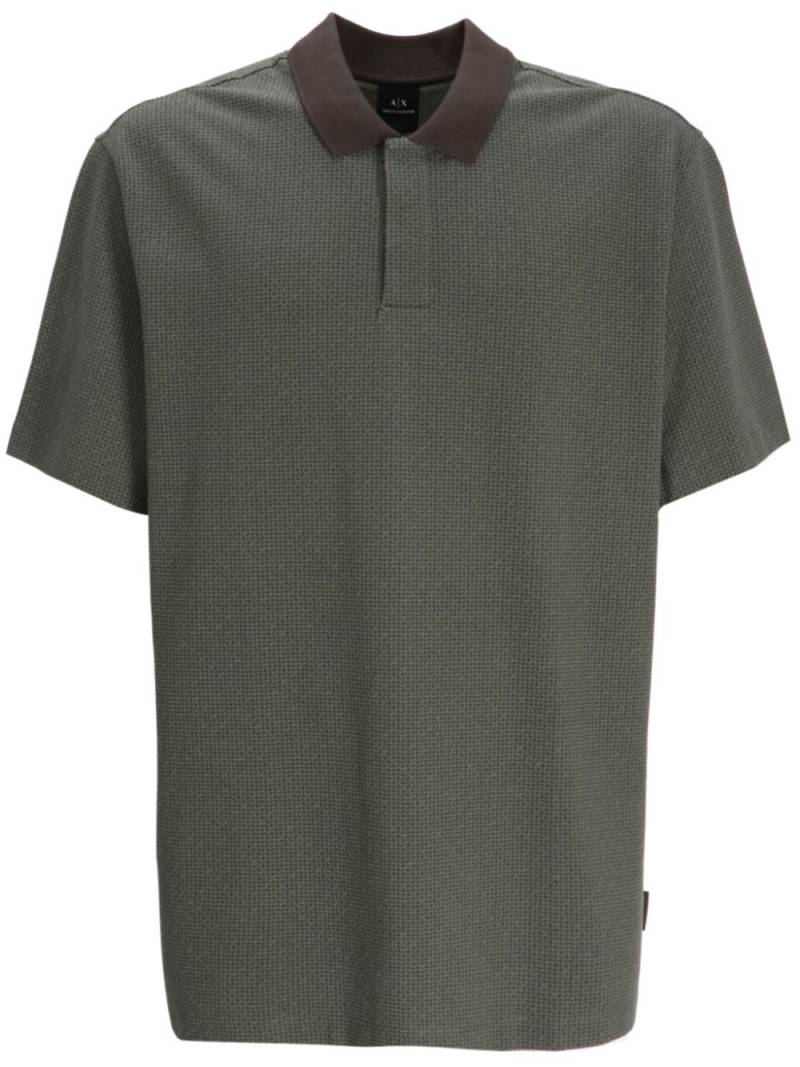 Armani Exchange logo-tag polo shirt - Green von Armani Exchange