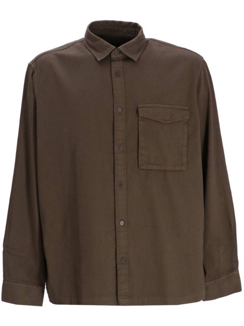 Armani Exchange long-sleeves cotton shirt - Brown von Armani Exchange