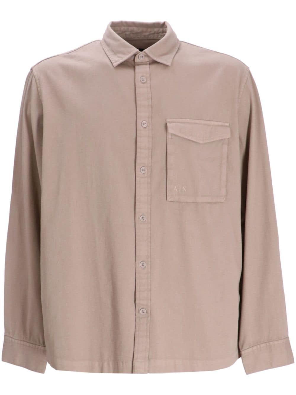 Armani Exchange long-sleeves cotton shirt - Neutrals von Armani Exchange