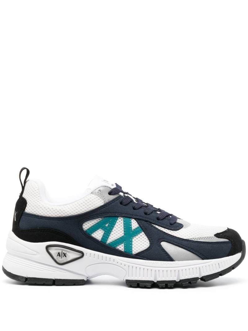 Armani Exchange low-top mesh-panel sneakers - Blue von Armani Exchange