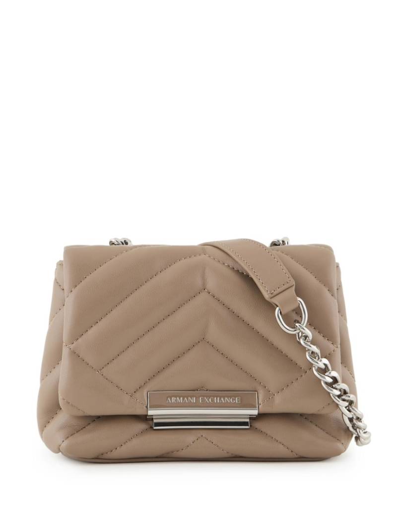 Armani Exchange chevron-quilted mini bag - Brown von Armani Exchange